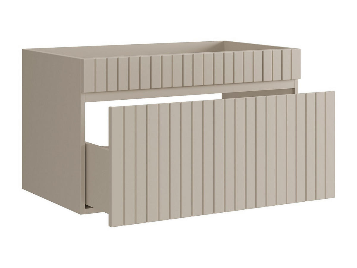 WASCHBECKENUNTERSCHRANK - 80cm x 46cm - MDF - beige - SATARA - Beige, Holz (80/46/46cm) - Vente-Unique