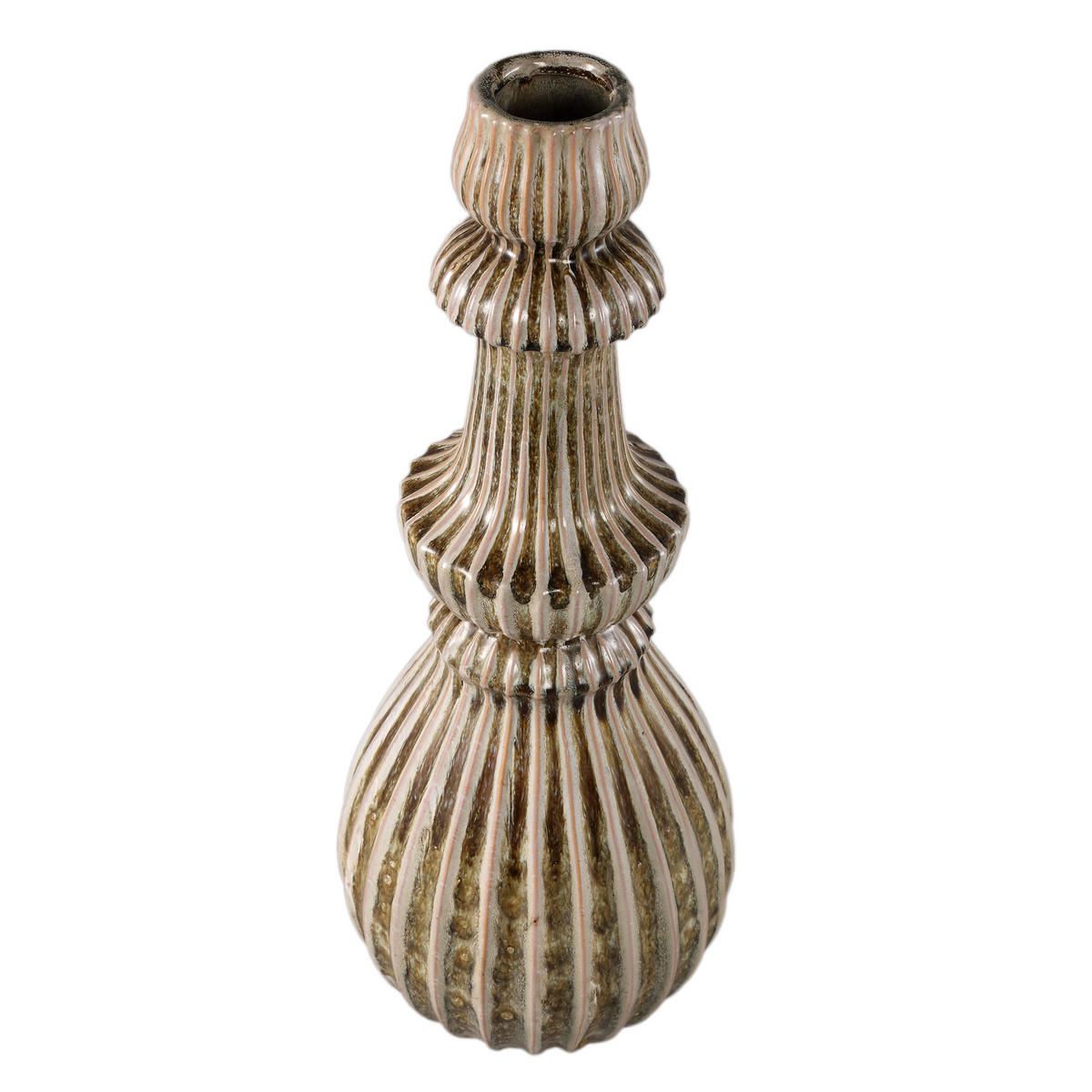 VASE Myrtle Beige 18.5/18.5/50cm - Beige, Keramik (50cm) - PTMD Collection
