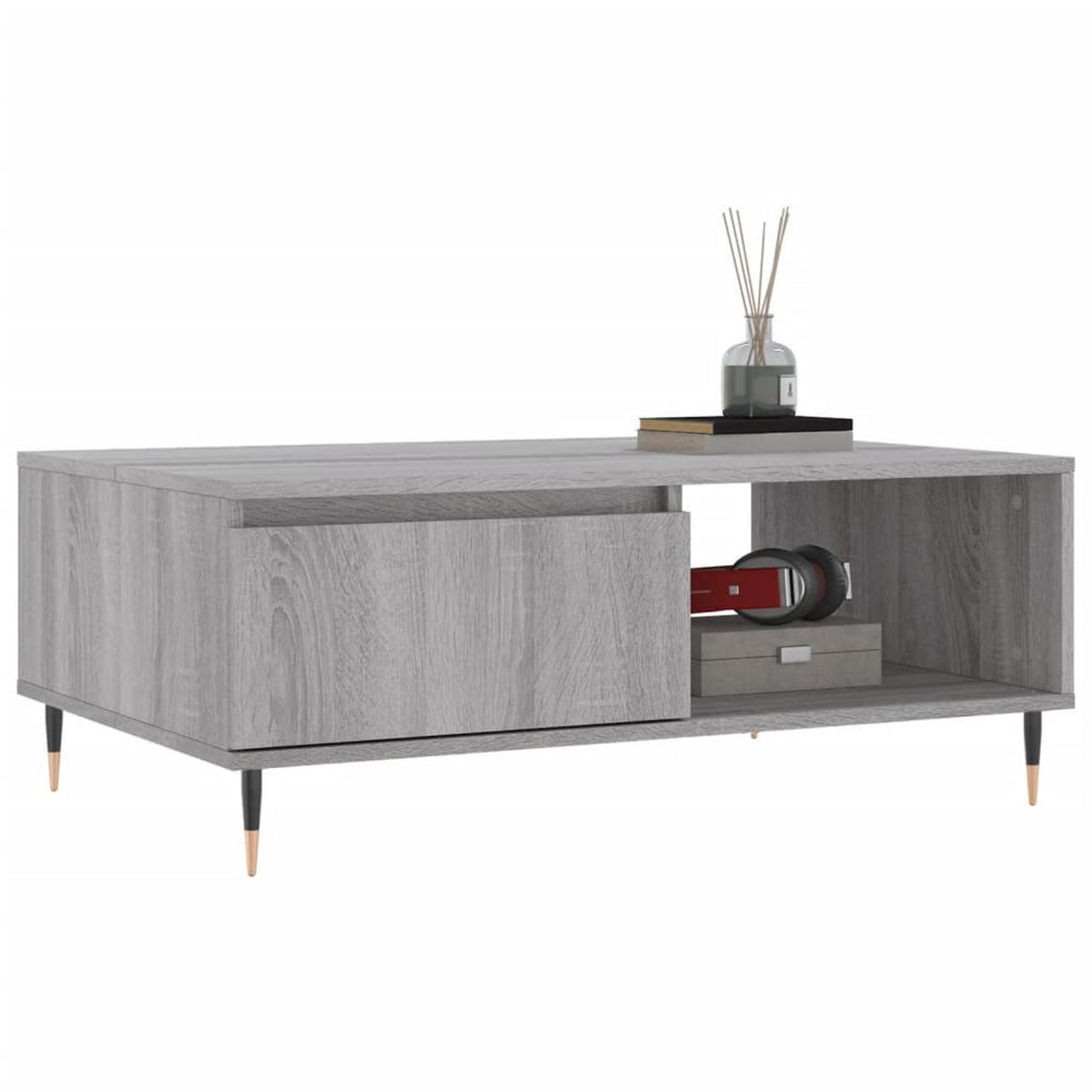 COUCHTISCH Grau Sonoma 90x60x35 cm Holzwerkstoff - Grau, Holzwerkstoff (90/60/35cm) - furnicato