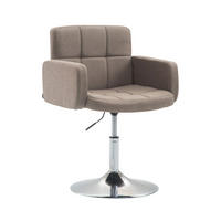 LOUNGESESSEL Riyadh Stoff Taupe Barhocker Sessel Lounger - Taupe, Textil (58/80/48cm) - DELUKE