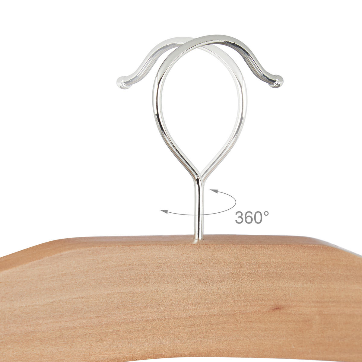 SÚPRAVA vešiakov na sukne - svetlohnedá, kov/drevo (39/45.5/2.5cm) - Relaxdays