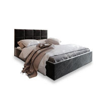 POLSTERBETT LIMENA 140x200 cm mit Bettkästen - Schwarz - Schwarz, Holz (140/200cm) - MASSENO