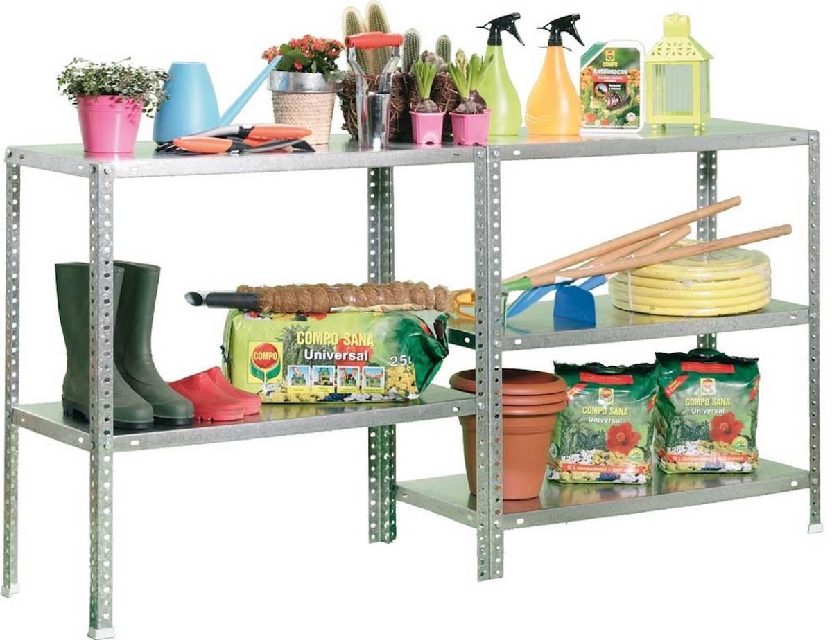 SCHRAUBREGAL PANDA TALL | HxBxT 200x80x30cm | 6 Fachböden | Fachlast 100kg | Verzinkt - Silberfarben, Metall (80/200/30cm) - PROREGAL