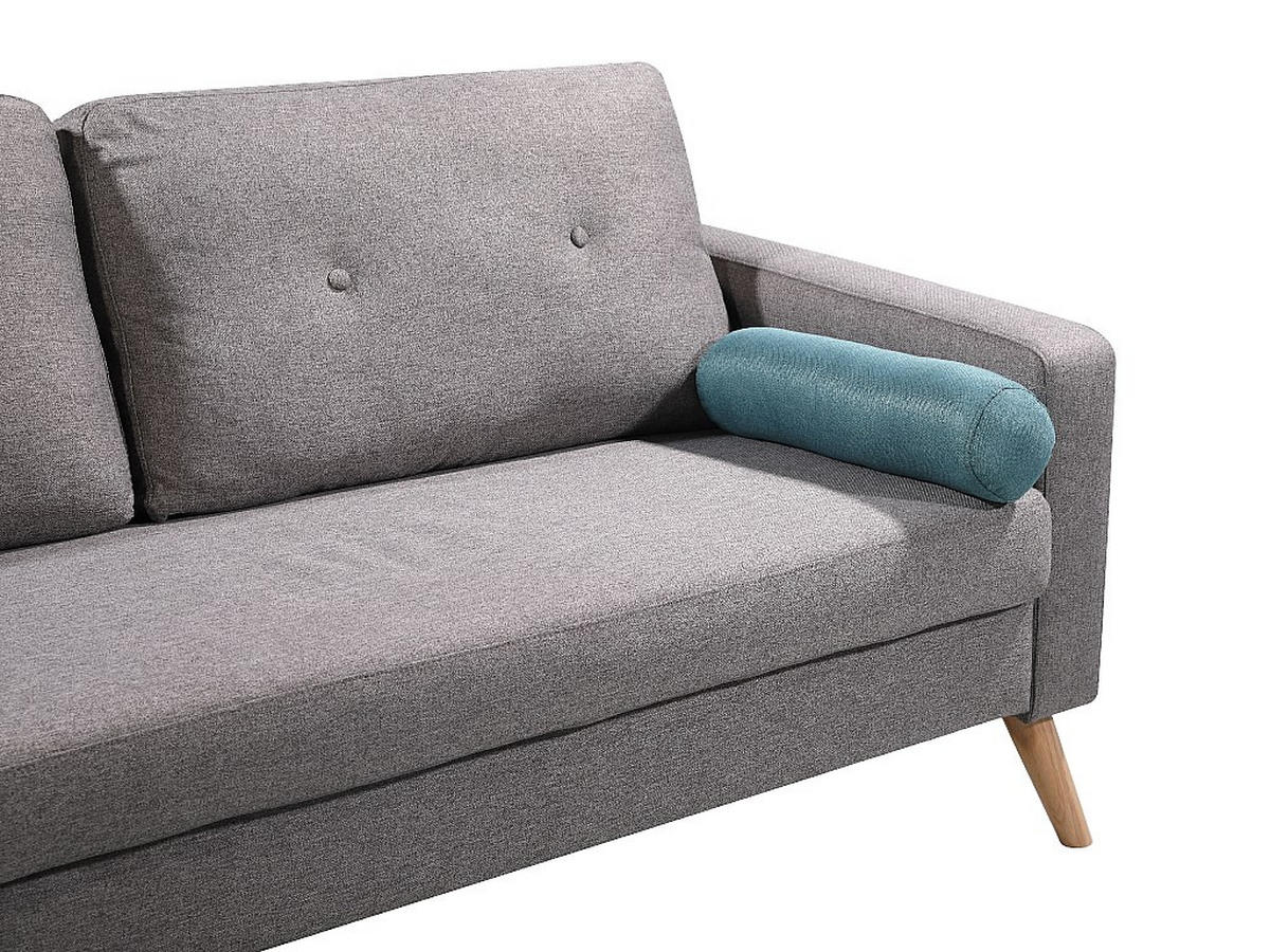 SOFA - 3 Personen - stoff - grau Tatum - Grau, Textil (182/83/81cm) - Vente-Unique