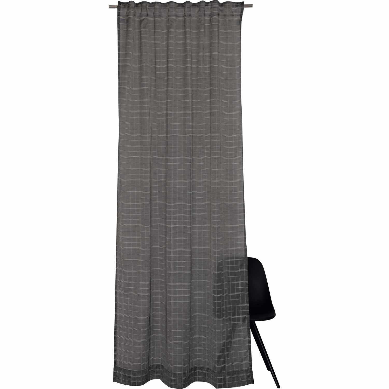 ÖSENVORHANG JIL halbtransparent - Anthrazit, Textil (130/0.5/250cm) - Esprit