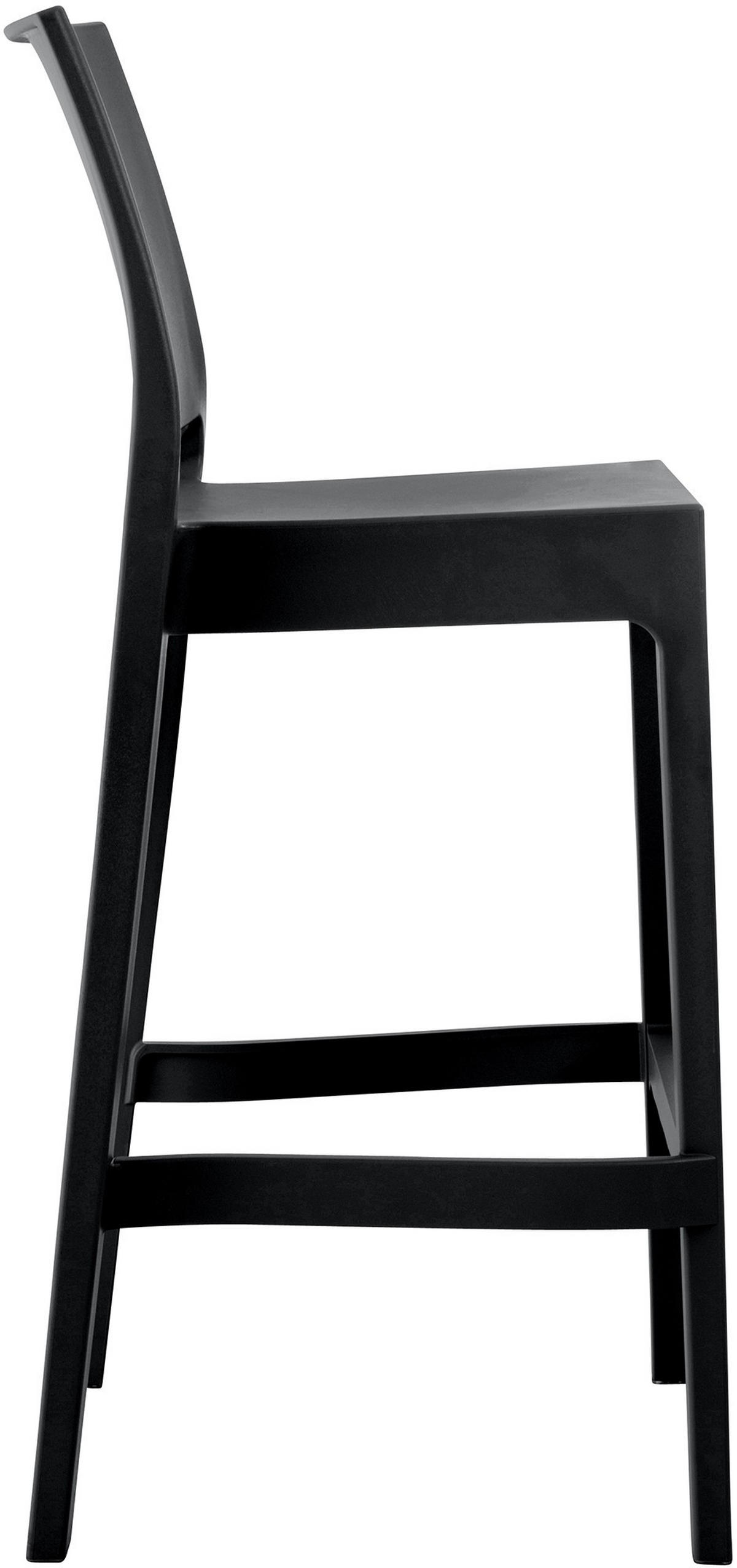 BARHOCKER 2er Set Kunststoff schwarz - Schwarz, Kunststoff (45/105/51cm) - CLP