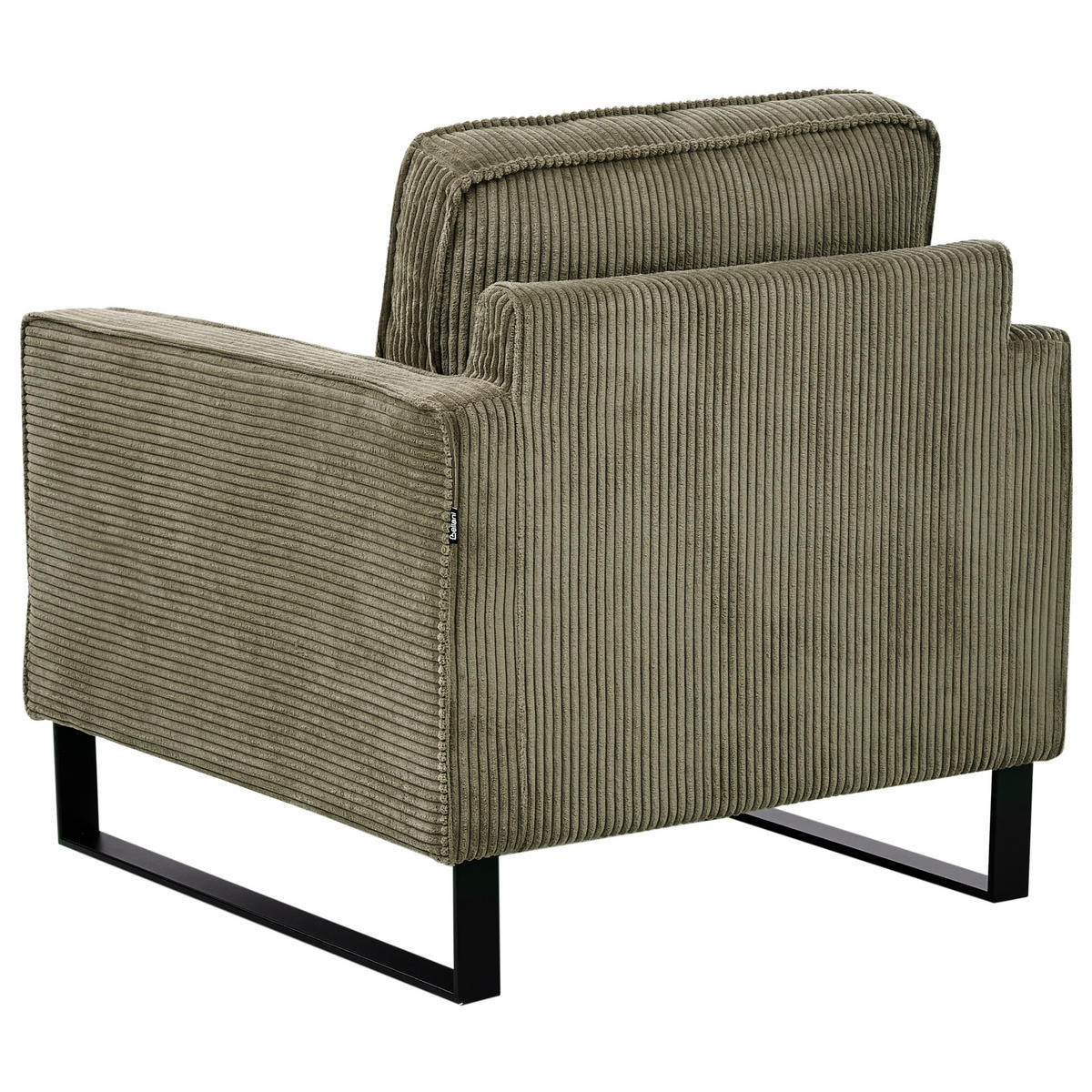 SESSEL Cord Grün Vind - Grün, Textil (79/82/85cm) - Beliani