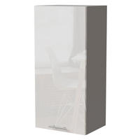 KÜCHENHÄNGESCHRANK Essen W4/45 Weiß Hochglanz / Grau Matt 45 / 32,5 / 96cm - Weiß Hochglanz/Grau, Holz/Holzwerkstoff (45/96/32.5cm) - Feldmann-Wohnen