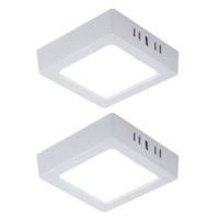 LED DECKENLEUCHTE Aufbau Weiß - Weiß, Kunststoff (12/12/3cm)