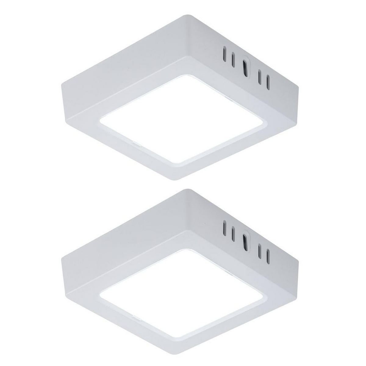 LED DECKENLEUCHTE Aufbau Weiß - Weiß, Kunststoff (12/12/3cm)