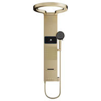 ÜBERKOPFBRAUSESET LED Regendusche Wandmontage Digital - Goldfarben, Metall (60.7/105.5/45.8cm) - Kaket