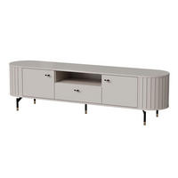 TV stolík Zante sivobéžový 180/49/40 cm - čierna/taupe, kov/kompozitné drevo (180.1/49/40cm) - Selsey