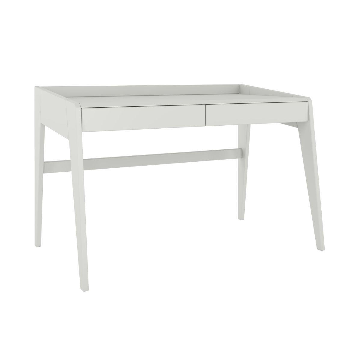 SCHREIBTISCH Lisa, 125/70/81 cm in Pastellgrau, Buchenholz - Hellgrau, Holz/Buchenholz (70/125/81cm) - Visby