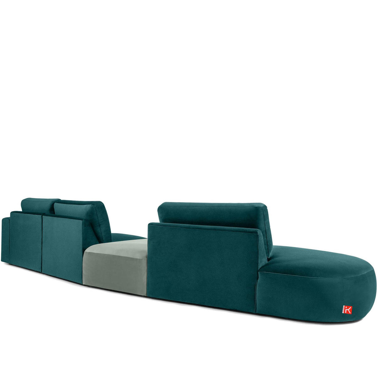 5-SITZER ECKSOFA ZUCCO Velour links, Mint - Mintgrün, Textil (430/84/105cm) - KONSIMO®