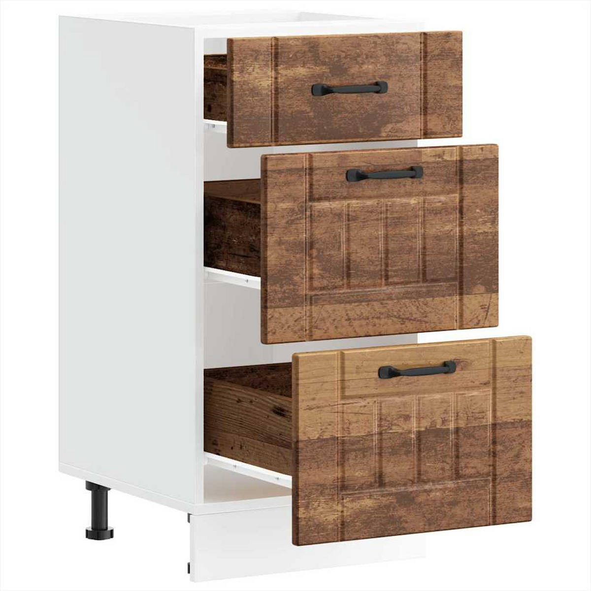 KÜCHENUNTERSCHRANK Maro Altholz-Optik 40x46x81,5 cm - Zwetschgeholzfarben, Holz (40/81.5/46cm) - DELUKE