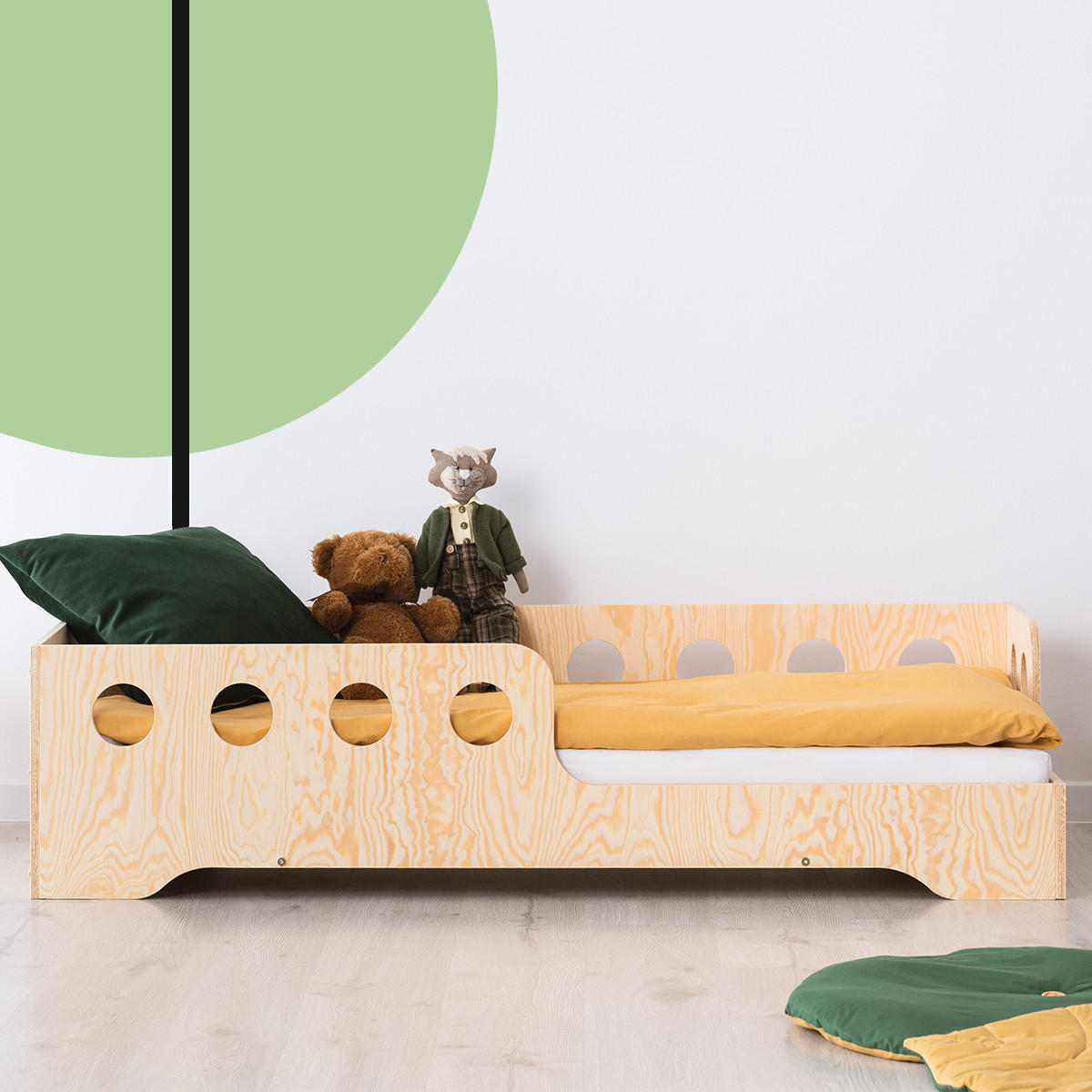 POSTEL 90/200 Sacha Přírodní dřevo - hnědá, dřevo (90/200cm) - Petits-meubles