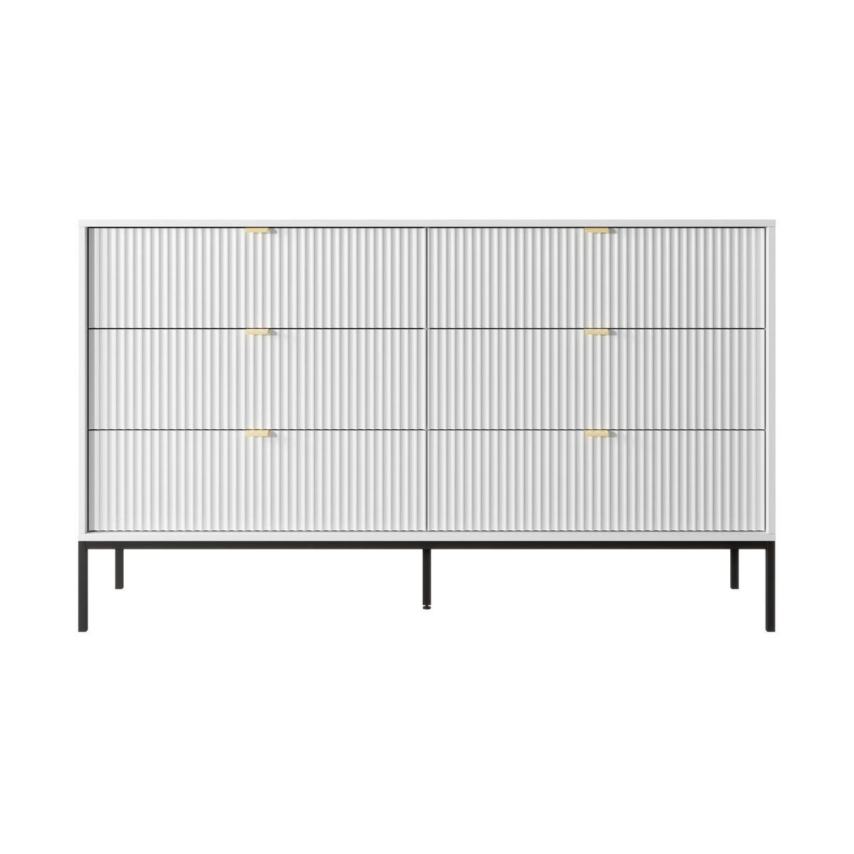 KOMMODE – NKS154 – 154 cm – NOVA – Weiß - Weiß, Holzwerkstoff (154/91/39cm) - hi-markt
