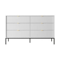 KOMMODE – NKS154 – 154 cm – NOVA – Weiß - Weiß, Holzwerkstoff (154/91/39cm) - hi-markt