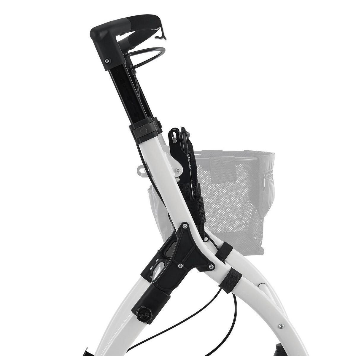 WOHNUNGSROLLATOR Aktiv weiß mit Transporttasche - Weiß, Metall (66/90/56cm) - Juskys