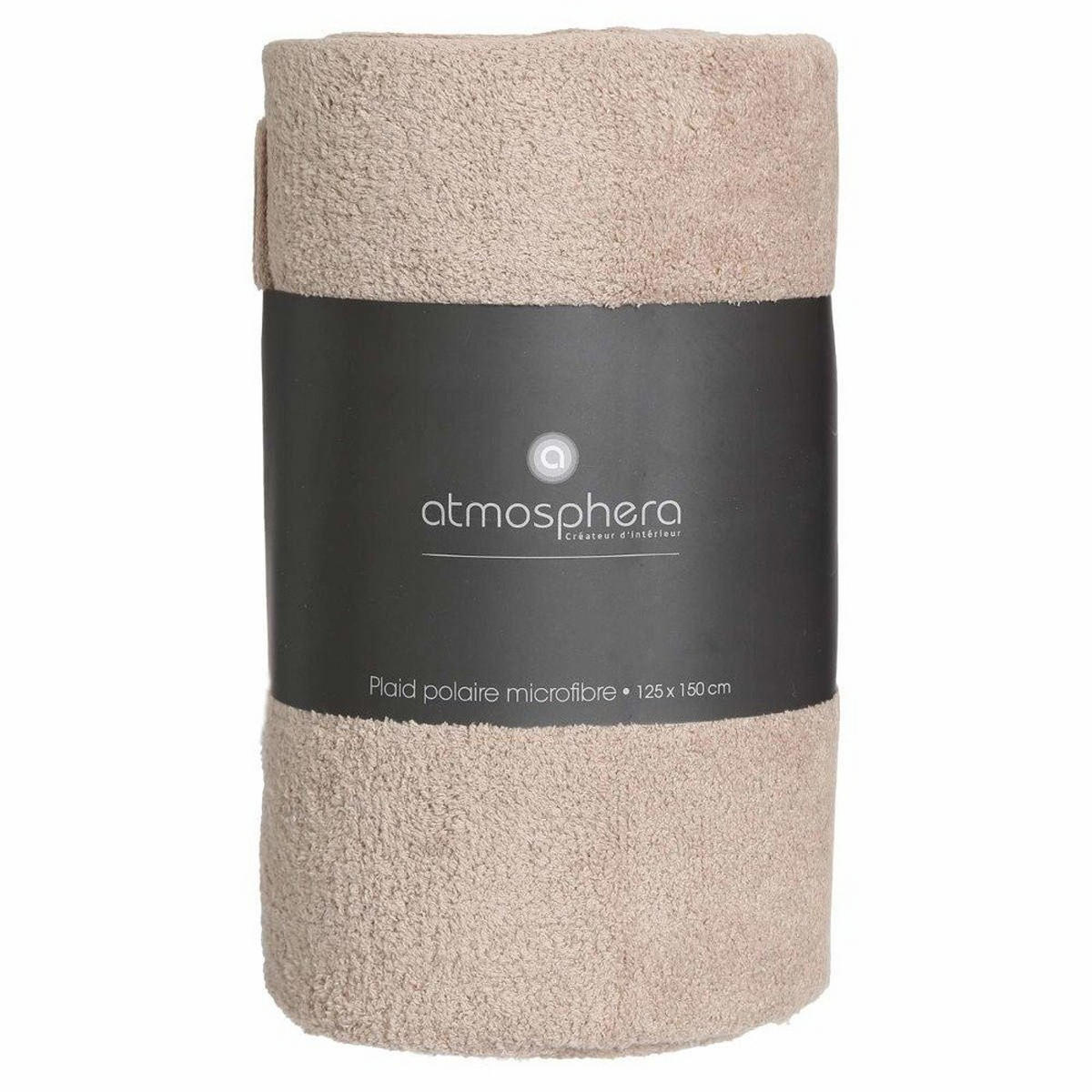 FLEECEDECKE 150/125 cm - Beige, Textil (125/150cm) - Atmosphera Createur d´interieur