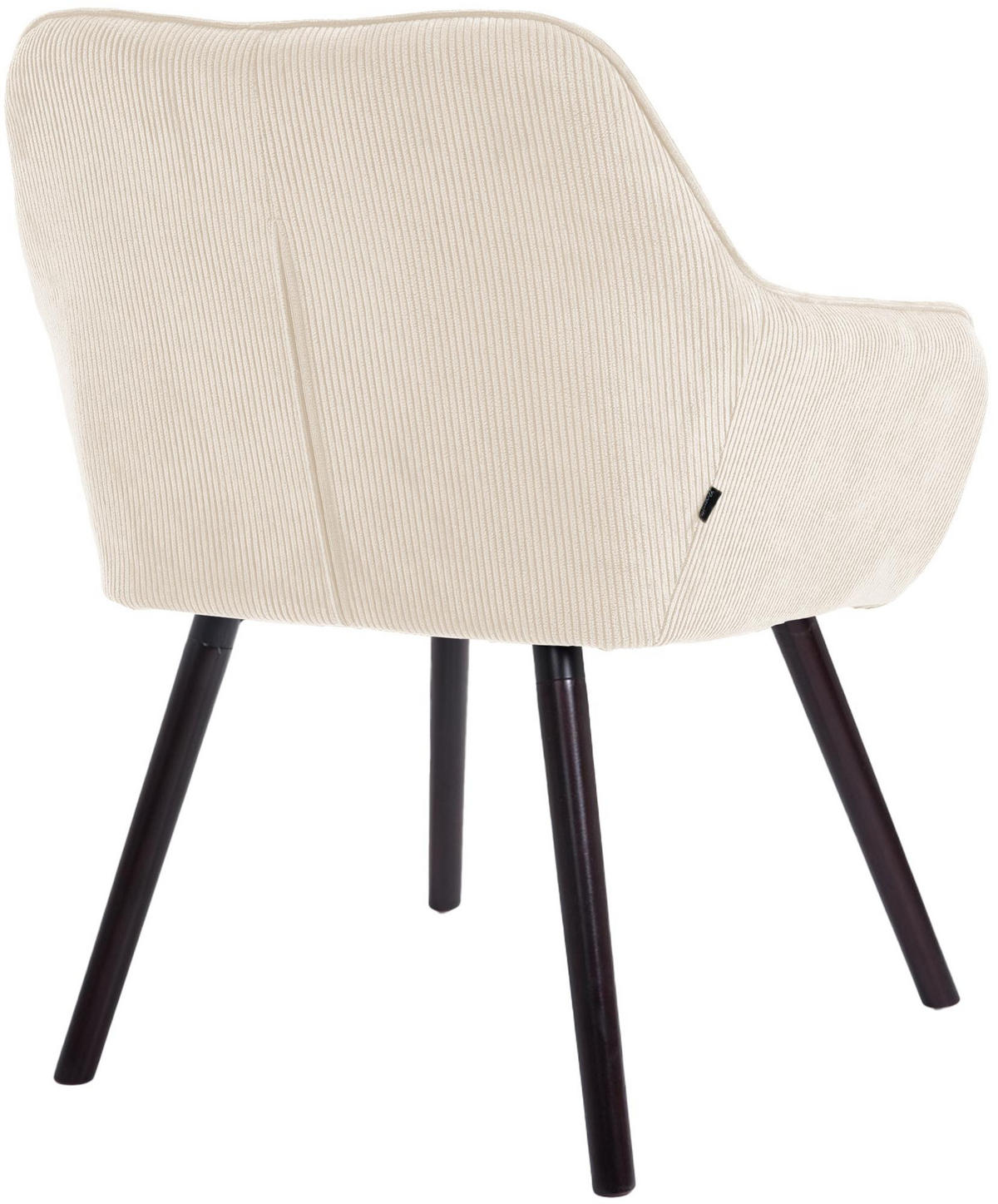 ESSZIMMERSTUHL Dunor Cord Creme Schwarz Wohnzimmerstuhl - Creme, Textil (65/82/64cm) - DELUKE