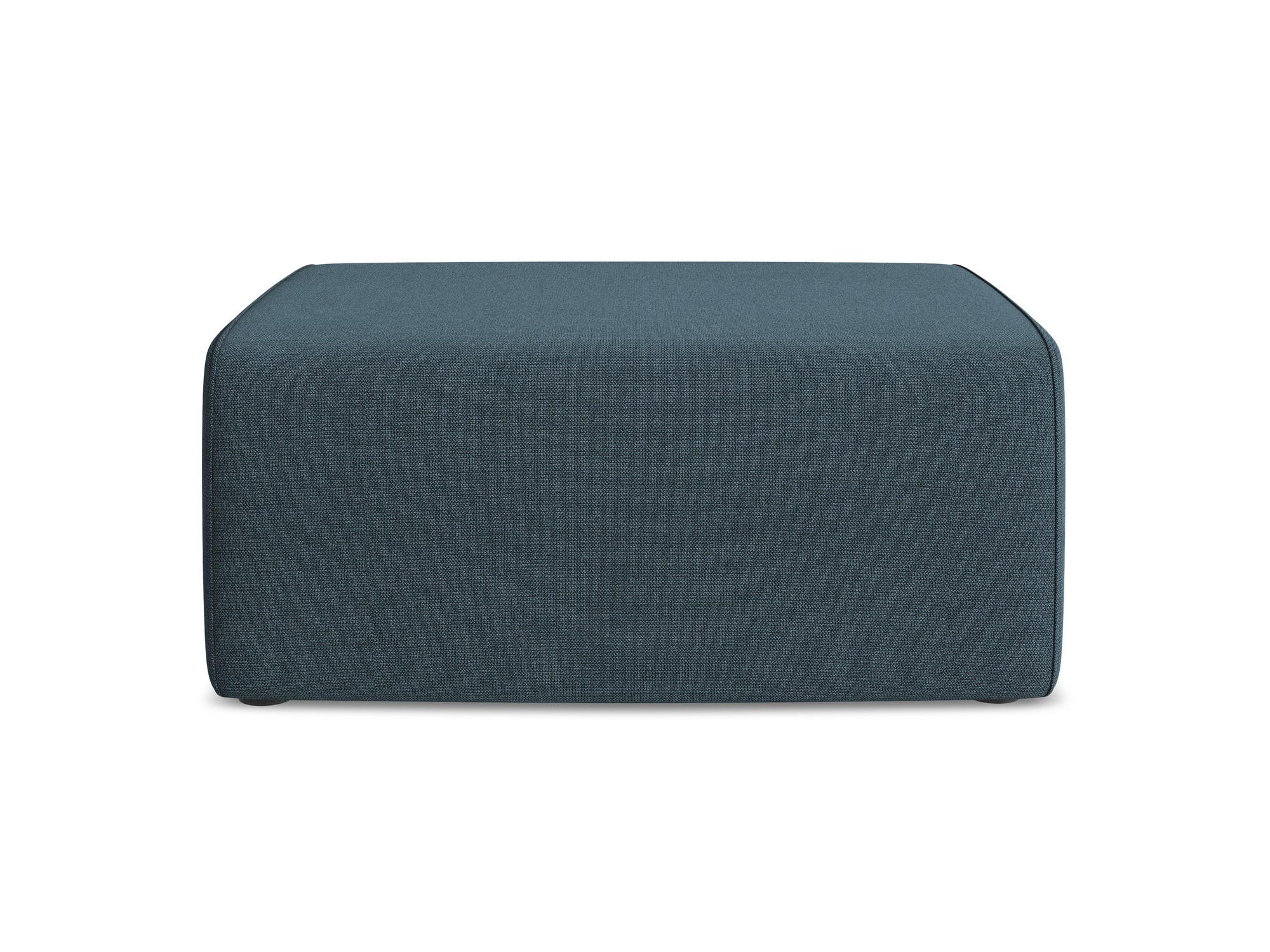 POUF Strukturstoff Stoff Blau - Blau/Pink, Kunststoff/Textil (90/80/60cm) - Makamii