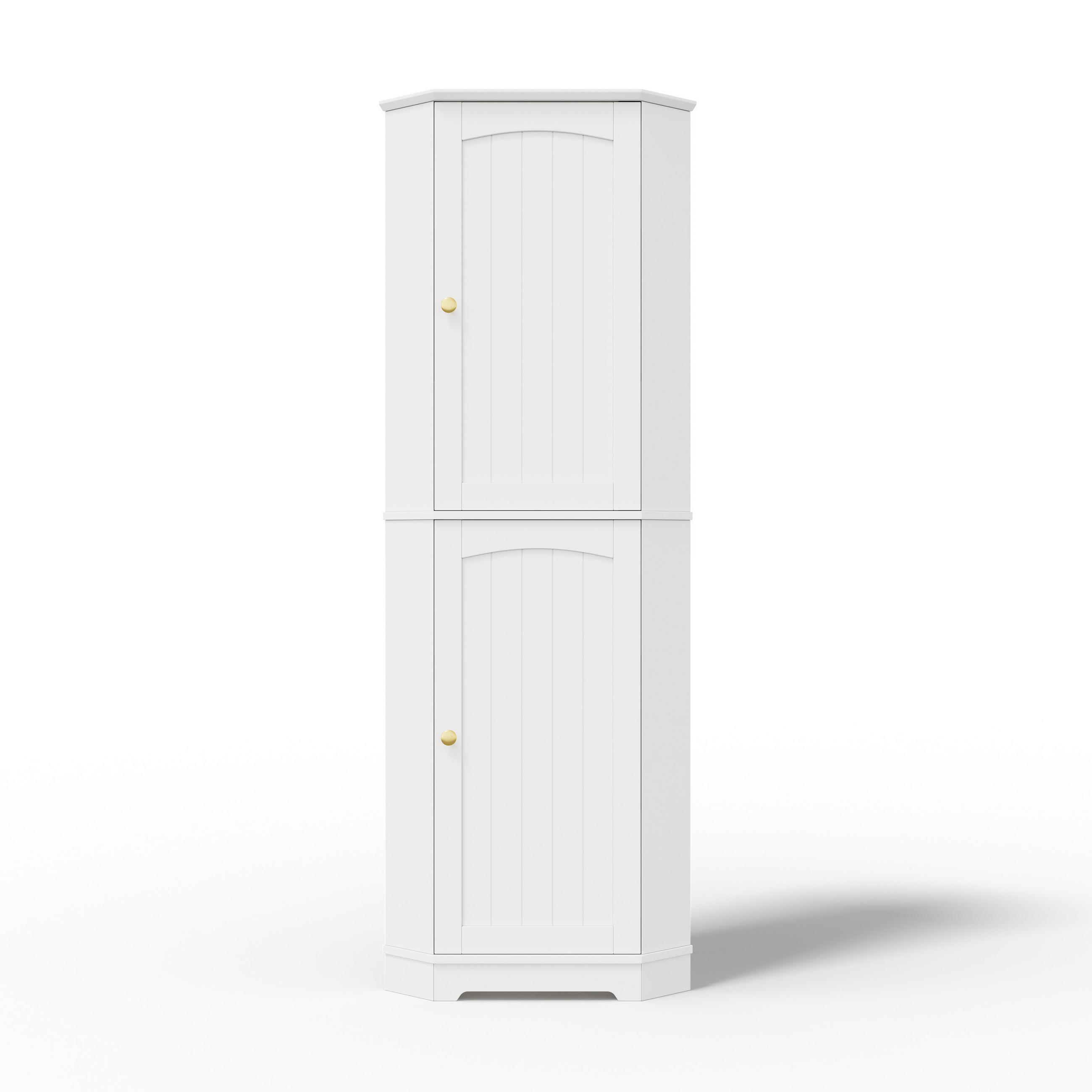 MEHRZWECKSCHRANK DE-38717 42/42/166 cm 2 Türen und verstellbare Böden Weiß - Weiß, Holzwerkstoff (42/166/42cm) - ComfortXL