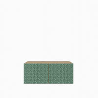 LOWBOARD ROVA 100/41/40 cm, Hängender TV-Schrank Eiche Artisan / Grün - Eiche Artisan/Grün, Holzwerkstoff (100/41/40cm) - MASSENO