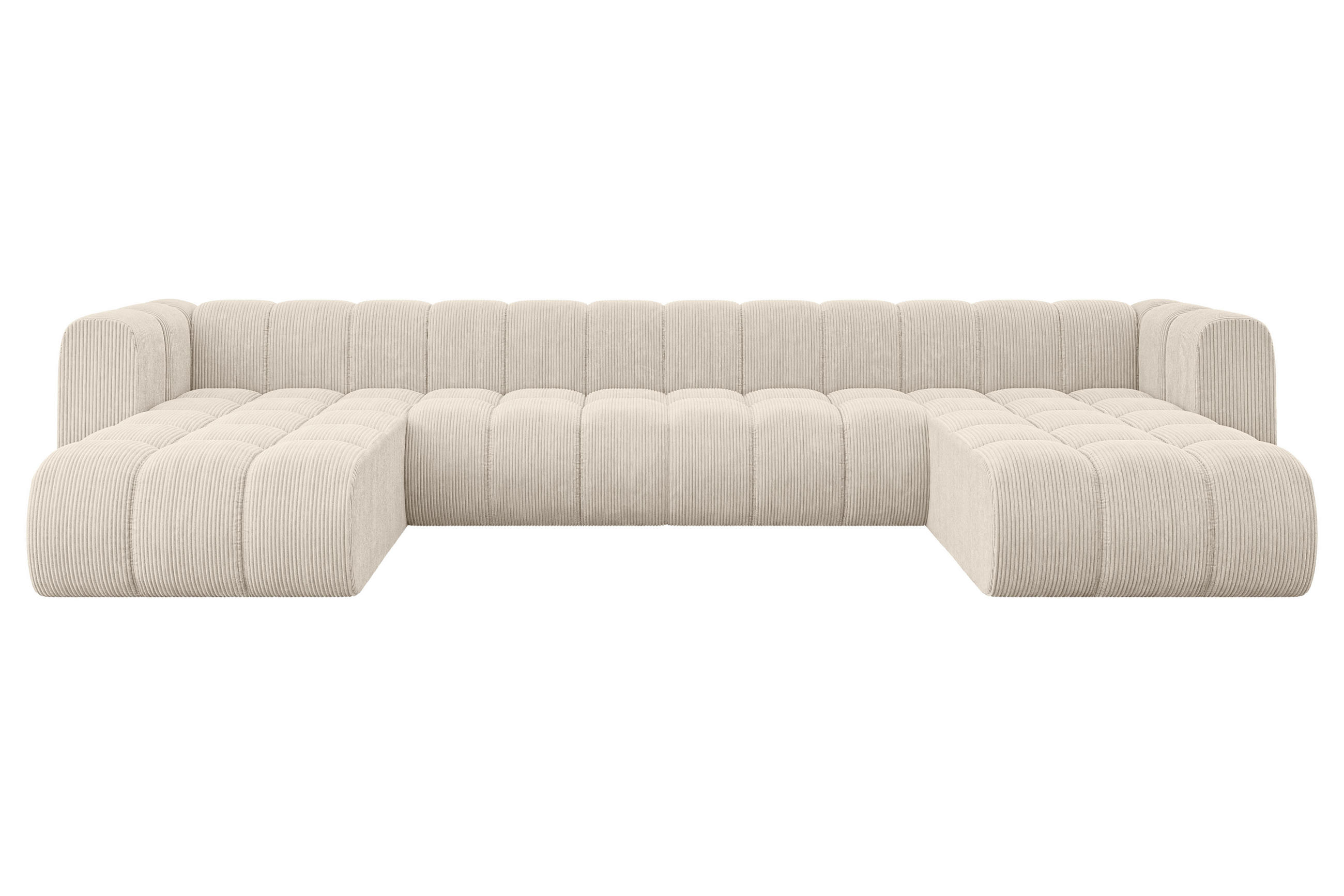 WOHNLANDSCHAFT modulares Sofa Joren-U2 - 410x177x70 cm Beige - Beige, Holzwerkstoff/Textil (410/70/177cm) - ALTDECOR
