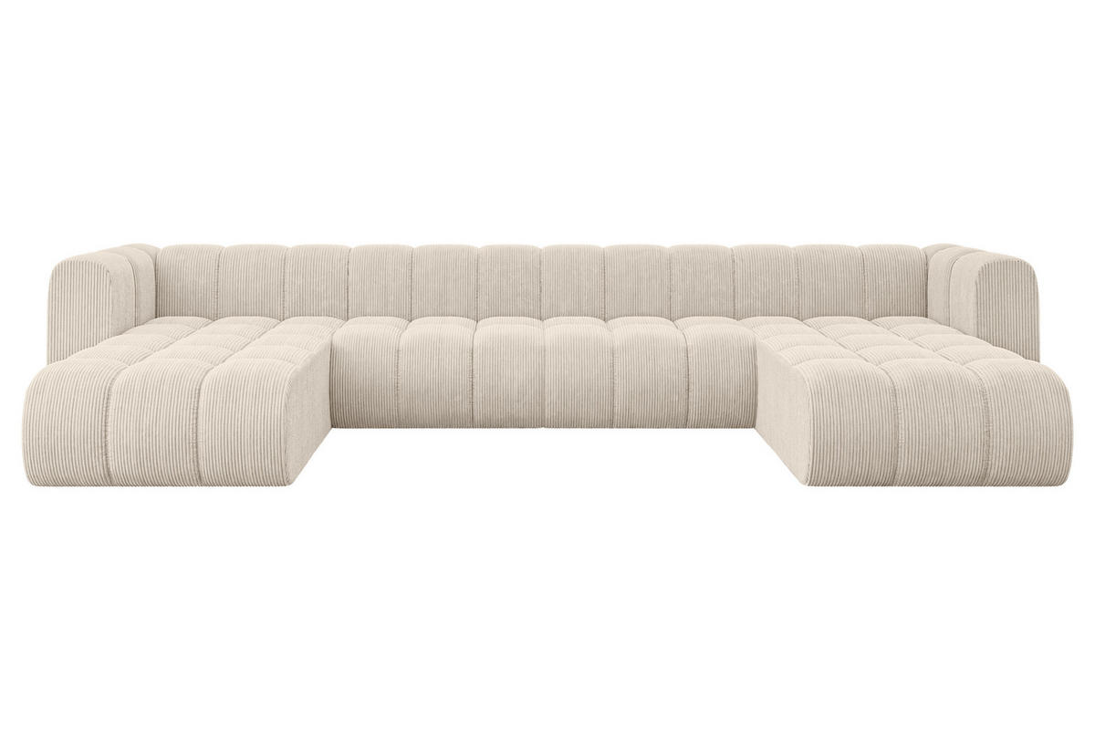 WOHNLANDSCHAFT modulares Sofa Joren-U2 - 410x177x70 cm Beige - Beige, Holzwerkstoff/Textil (410/70/177cm) - ALTDECOR
