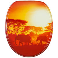 WC-SITZ mit Absenkautomatik Savanne - Orange, Holzwerkstoff (38/6/47cm) - Sanilo