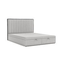 POLSTERBETT Keva mit Stauraum 160/200 cm Grau im Megan Stoff - Schwarz/Grau, Holz/Holzwerkstoff (160/200cm) - AltaBeds