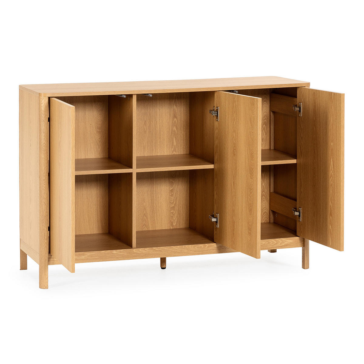 SIDEBOARD Nassau 3 türen Eichenfarbe - Honigeiche, Holzwerkstoff (120/80/40cm)