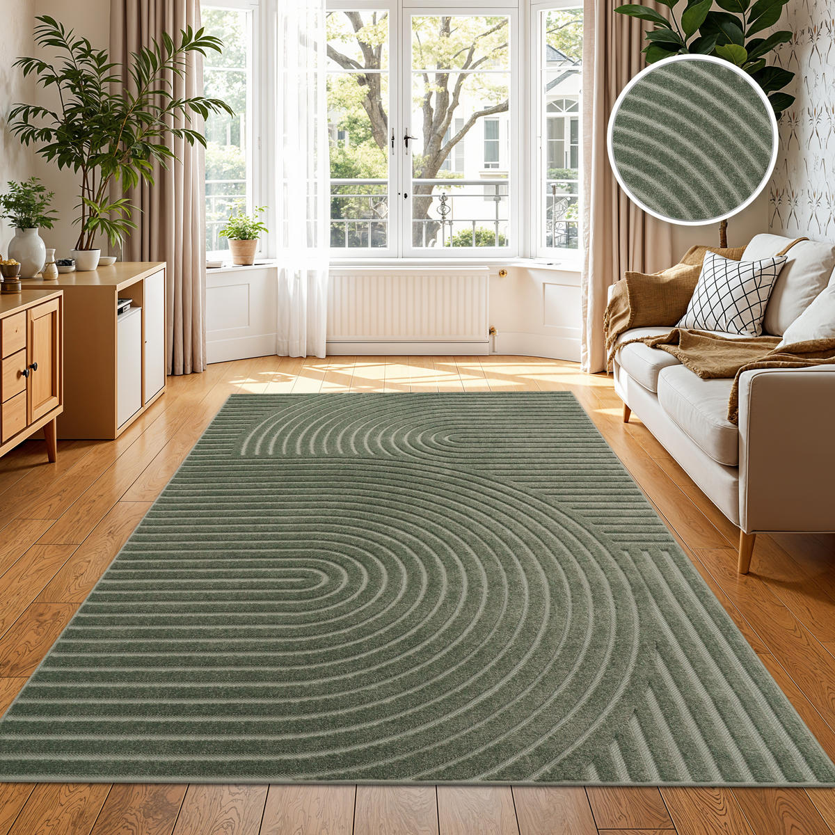 OUTDOORTEPPICH 160/230 cm Cotton 236 - Grün, Textil (160/230cm) - Paco Home