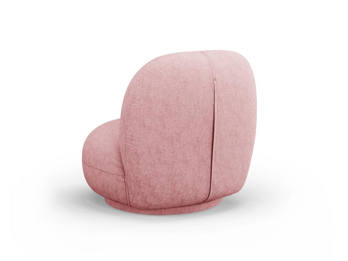 DREHSESSEL Chuck aus Chenille-Stoff rosa - Pink, Textil (77/80/78cm) - Micadoni