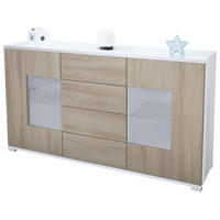 SIDEBOARD Grömitz Eiche sägerau - Eiche San Remo, Holzwerkstoff (138.5/75.5/35cm) - Vladon