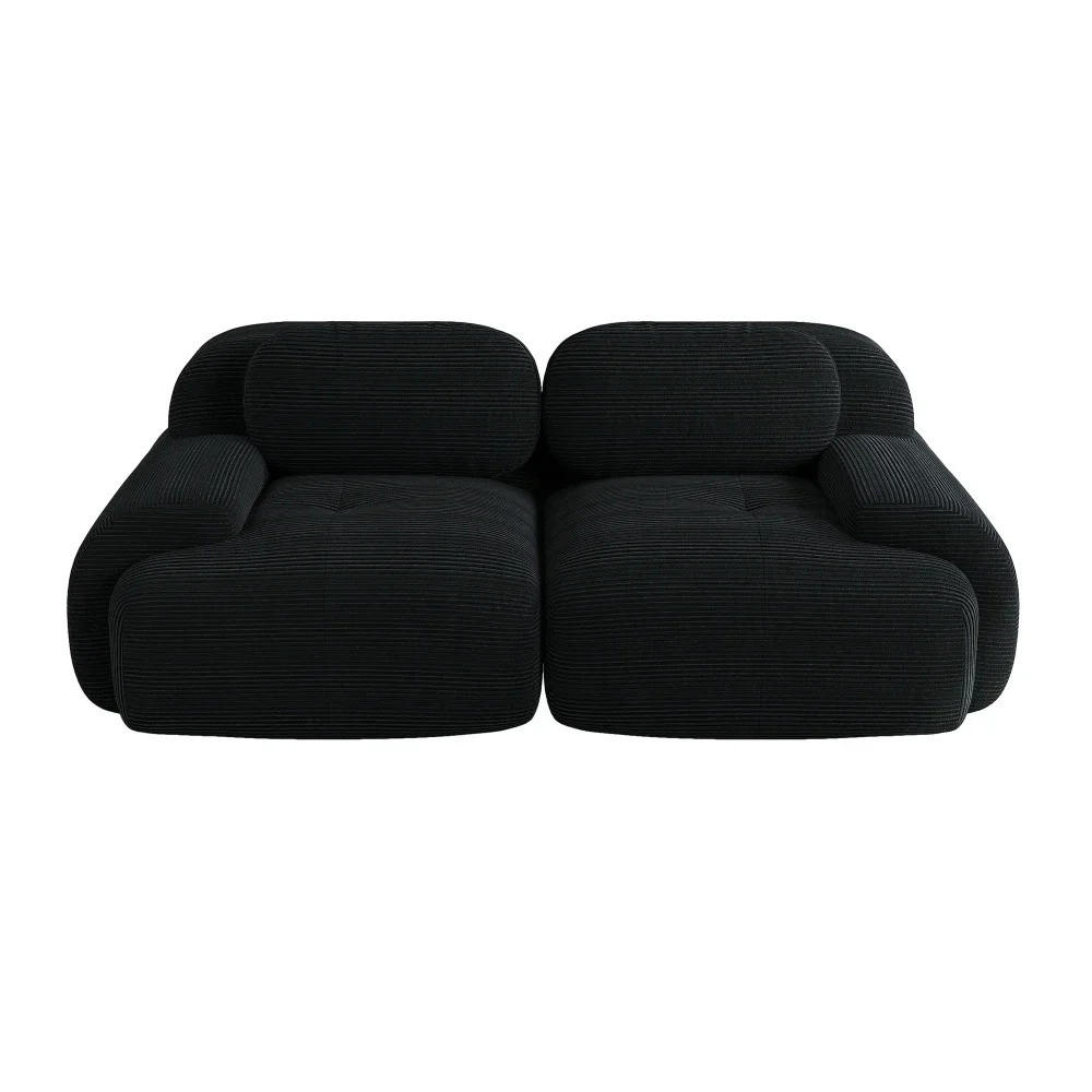 SCHLAFSOFA 3-in-1 Klappsofa Beige, 1 Stück, mit Kissen - Schwarz, Textil (138/70/103cm) - Kaket