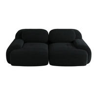 SCHLAFSOFA 3-in-1 Klappsofa Beige, 1 Stück, mit Kissen - Schwarz, Textil (138/70/103cm) - Kaket