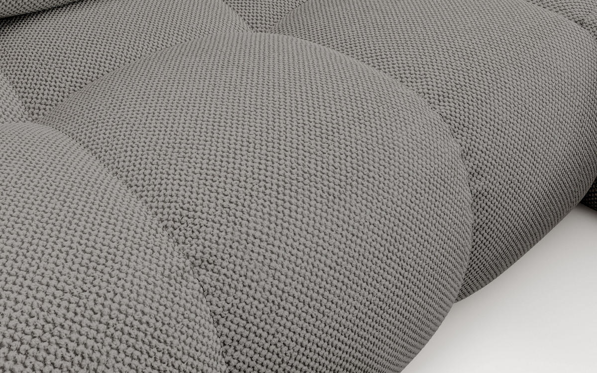 ECKSOFA DUCA R-S Grau Jersey mit Schlaffunktion - Grau, Holz (266.5/266.5cm) - MASSENO