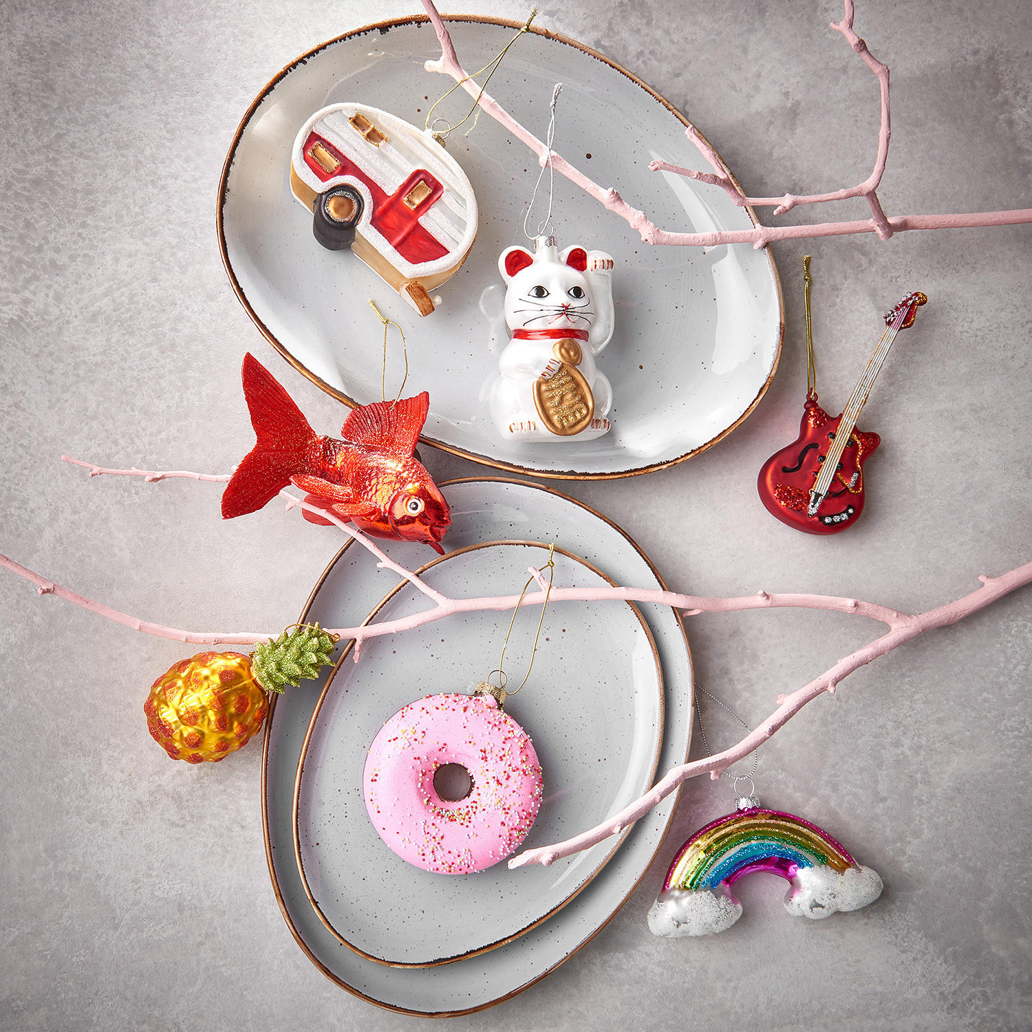 BAUMANHÄNGER Hang On Koi Karpfen - Orange, Glas (9/8/12cm) - BUTLERS