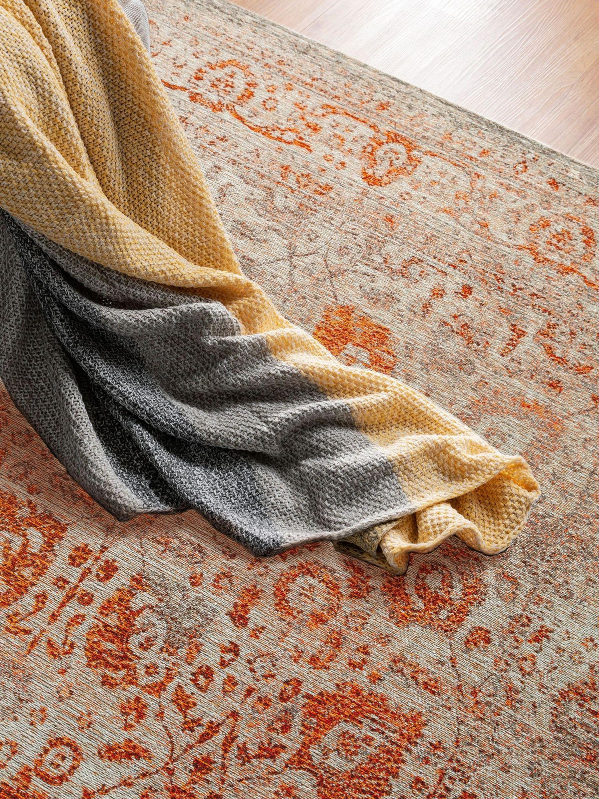 TEPPICH Flachgewebeteppich Tosca Bunt - Multicolor, Textil (155/1cm) - KUNSTLOFT
