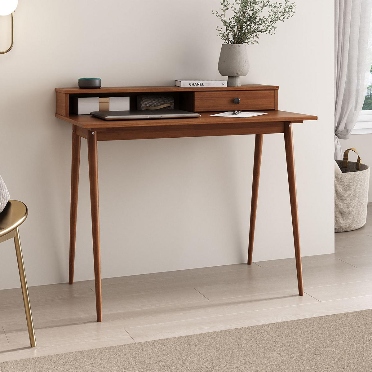 SCHREIBTISCH MALINA Kastanie - Kastanienfarben, Holz (54/100/86cm) - IDIMEX