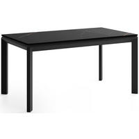 ESSTISCH Elan rechteckig ausziehbar verlängerbar mit Schwarzen Metallbeinen, Schwarz Marmor Kupfer 160-250/90/76 cm - Schwarz/Braun, Holzwerkstoff/Metall (90/250/76cm) - WFL GROUP