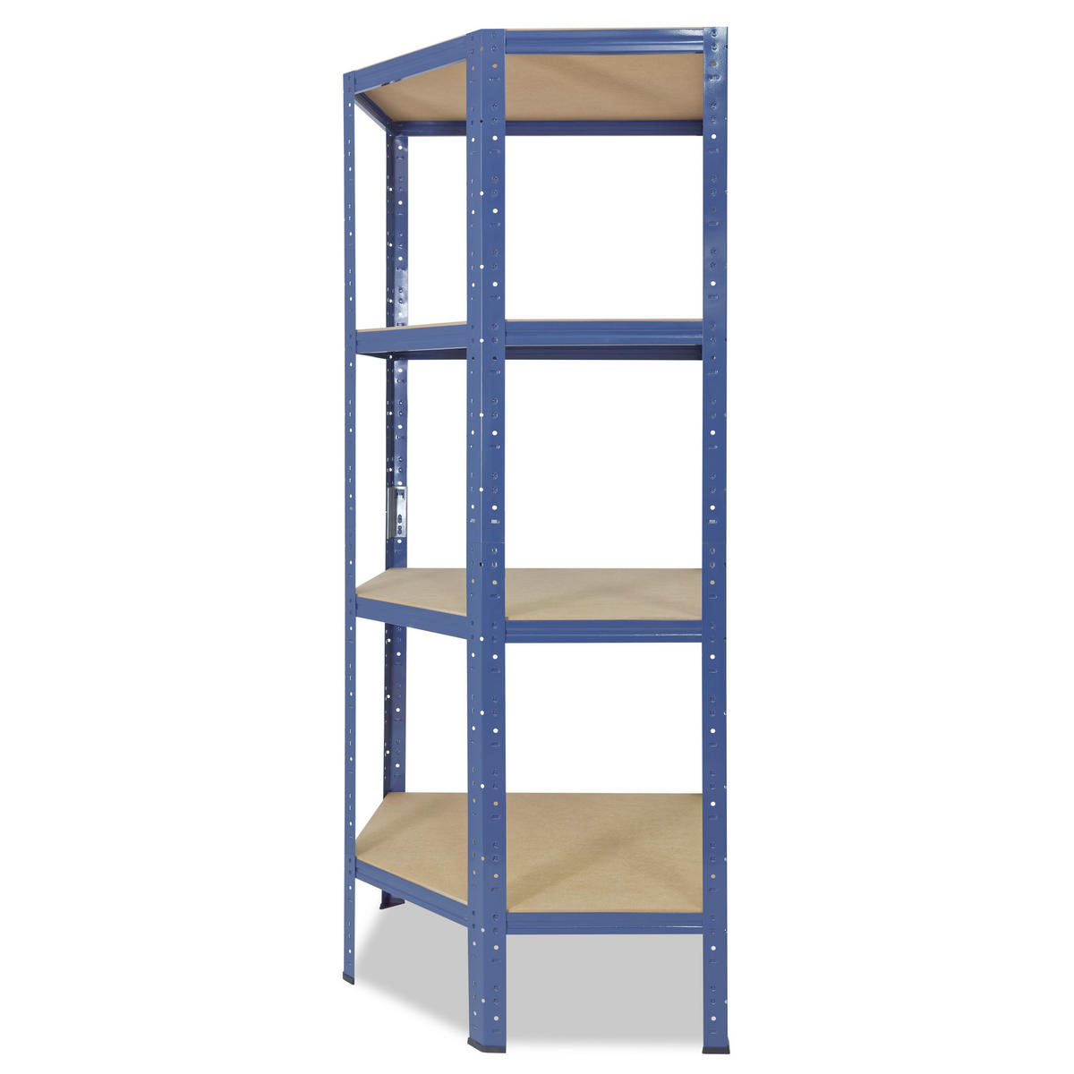 ECKREGAL HOME 155x70x45 cm in blau mit 4 Böden und 175 kg Traglast pro Boden - Blau, Metall (70/155/45cm) - shelfplaza