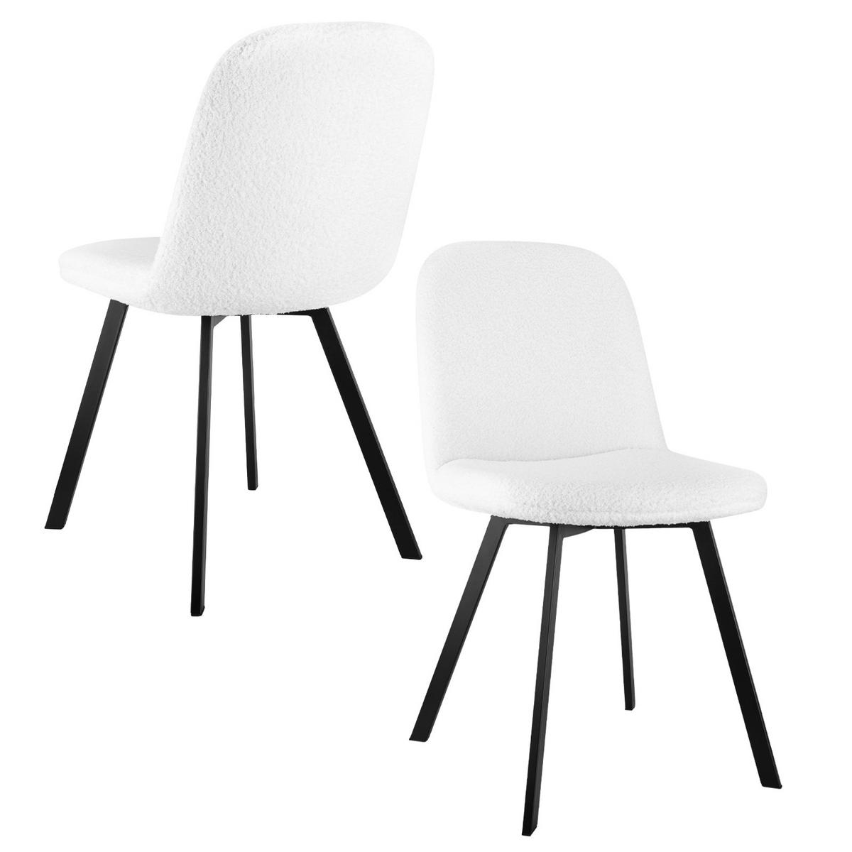 STUHL-SET DE-35957 2 Stück mit Metallgestell Beige - Beige, Metall (43/84/44cm) - ComfortXL