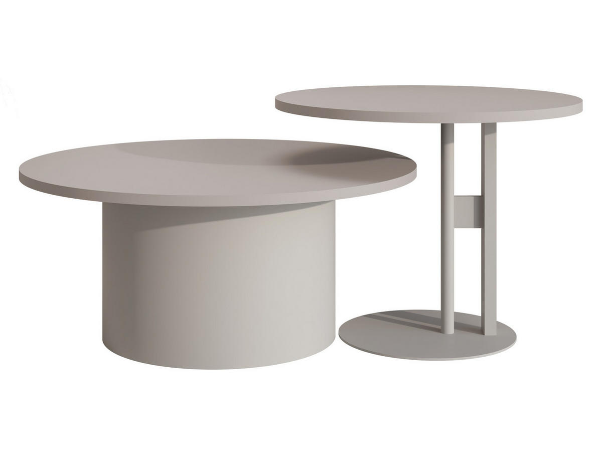 COUCHTISCH-SET Monar Cashmere - Kaschmir, Holzwerkstoff/Metall (58/58/45cm) - MIRJAN24