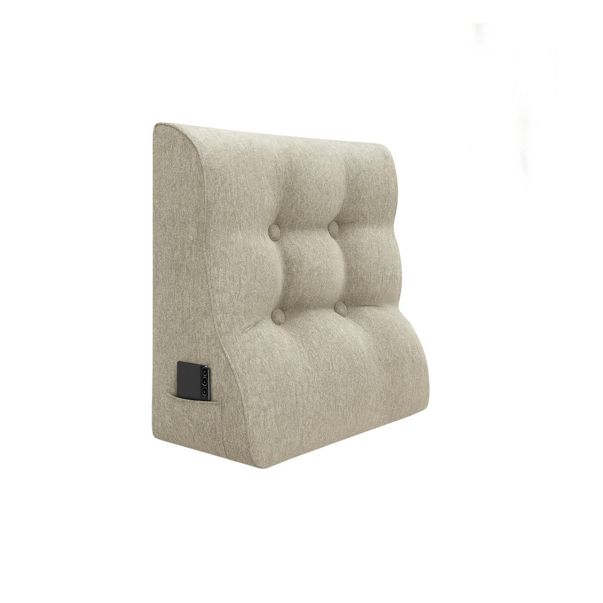 RÜCKENKISSEN Kopfteilkissen leinen Weiß 50cm - Weiß, Textil (30/50cm) - Vercart