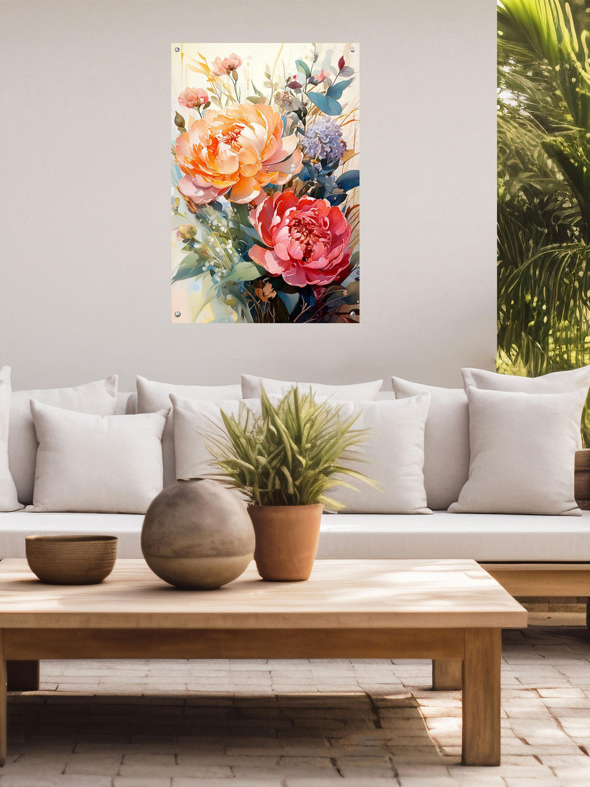 GARTEN-POSTER 60x90 cm Gartendeko: Vintage Blumen - Multicolor, Kunststoff (60/90/2cm) - artissimo