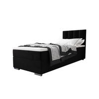 BOXBETT ZILANO 2 mit Matratze H3 und Topper 80x200 Itaka 15 - Schwarz, Holz/Textil (80/200cm) - Bedante