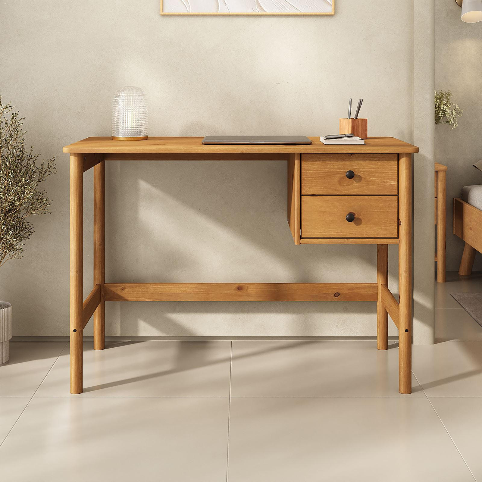 SCHREIBTISCH MARLO - Eichefarben, Holz (54/110/76cm) - IDIMEX